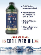 Carlyle Norwegian Cod Liver Oil | 16oz | Pack of 3 Bottles | Liquid Unflavored Fish Oil Supplement | Non-GMO, Gluten Free