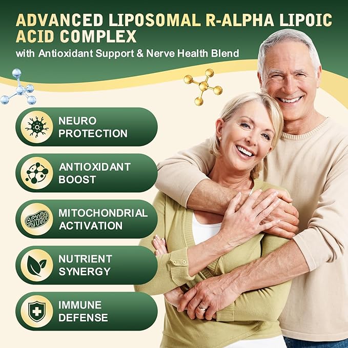 2PCS R Alpha Lipoic Acid Liquid Drops 600mg – ALA Supplement Nerve Savior for Neuropathy for Nerve, Energy & Metabolism Support - Extra Strength with Turmeric, Selenium, C E & B12, Strawberry Flavor