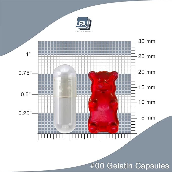 LFA Tablet Presses Empty 00 Capsules - Vegan Pullulan - 500 Count Vegetarian Capsules Empty - Joined Fillable Vegetable Pill Capsules - Veggie Caps for Capsule Filling Tray - Halal Kosher Tapioca