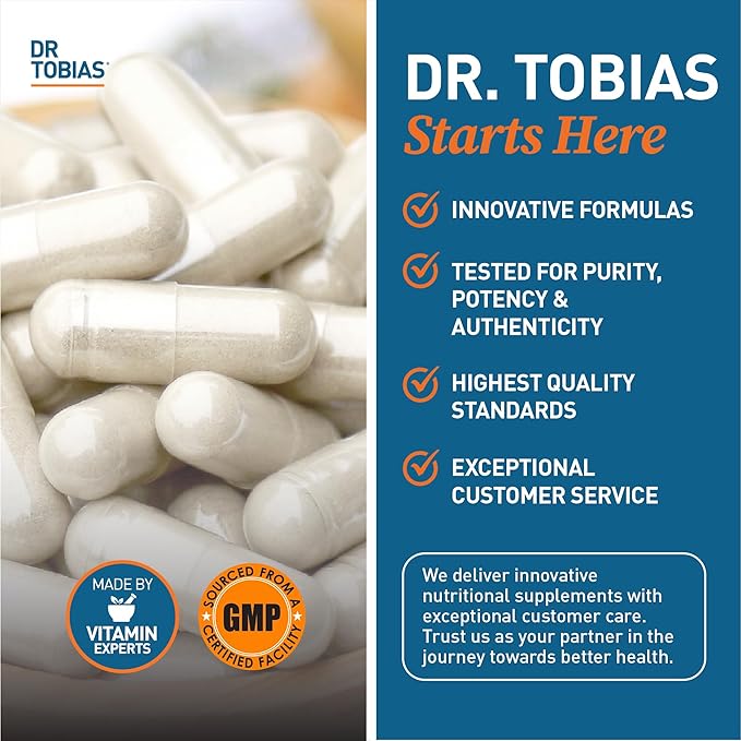 Dr. Tobias DIM Complex | Hormone Balance for Women & Men | DIM Supplement with BioPerine, Broccoli Extract & Calcium D-Glucarate - Estrogen Detox Balance Complex - Non-GMO Vegan (60 Capsules)