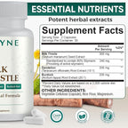 VEYNE Milk Thistle Supplement 80% Silymarin (240mg Active) with Dandelion Root Extract 10:1 & Burdock Root 20:1 – Liver Support Supplement for Daily Wellness – 60 Capsules (30 Day Supply)