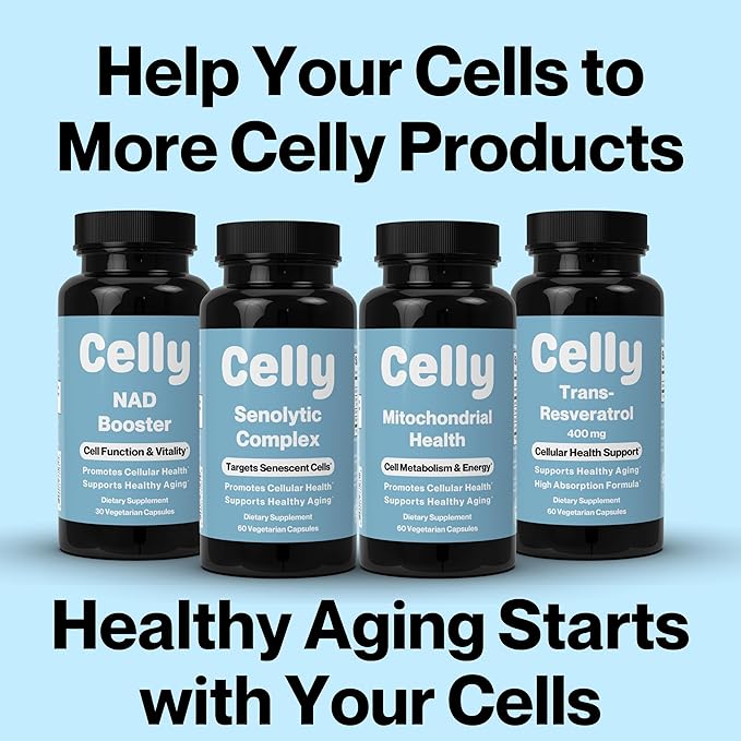 Celly Autophagy Activator | Longevity Supplement for Cellular Nutrition and Healthy Aging | Promotes Cell Renewal with Spermidine, Pterostilbene, Fisetin, and NAC | Made in USA & 3rd Party Tested