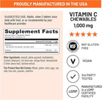 NatureWise Extra Strength Vitamin C Chewable 1000mg for Adults - Natural Orange Flavor - Immune System & Antioxidant Support - Non-GMO, Vegan & Sugar Free - 90 Chewable Tablets[45-Day Supply]