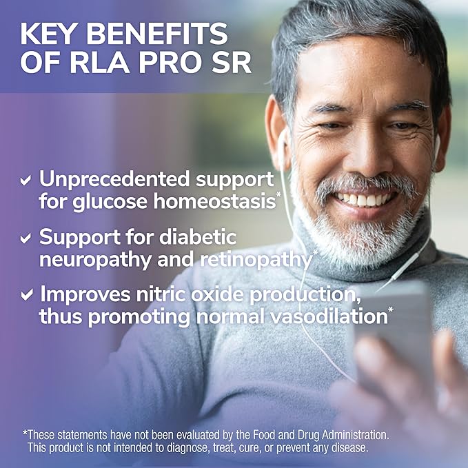 Tesseract RLA Pro SR, Lipoic Acid Supplement, 60 Capsules, Sustained-Release R-Lipoic Acid, Boosts Mitochondrial & Cellular Energy, Amino Acid Metabolism Support, Hypoallergenic