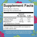 MaryRuth Organics Calm Magnesium Citrate Gummies | 2 Month Supply | Sugar Free | Magnesium Supplement for Adults | Stress Relief | Bone Health | Vegan | 60 Count