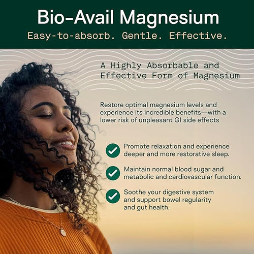 Adapt Naturals Magnesium Glycinate Supplement, Bioavailable High Absorption Pure Magnesium Chelate Complex, Supports Gut Health, Sleep, Relaxation, Bone and Muscles - 30 Days Supply