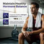 DIM for Men 350mg High Potency with BioPerine® & Broccoli Extract – 455mg Total Complex for Estrogen Balance & Hormone Optimization, Advanced DIM Supplement for Men, Clean Absorption Formula, 60 Caps