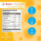Brain B Balance: Methylated Multivitamin - Methylated B Complex Neurobalance Formula - Methylfolate Supports Mood.Mind.Memory - 60 Vegan Capsules