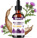 Organic Milk Thistle Liquid Drops with Dandelion Liquid, 80% Silymarin, 98% High Absorption, Liver Support, Vegan Gluten-Free GMO-Free, Extra Strength, 2 fl oz