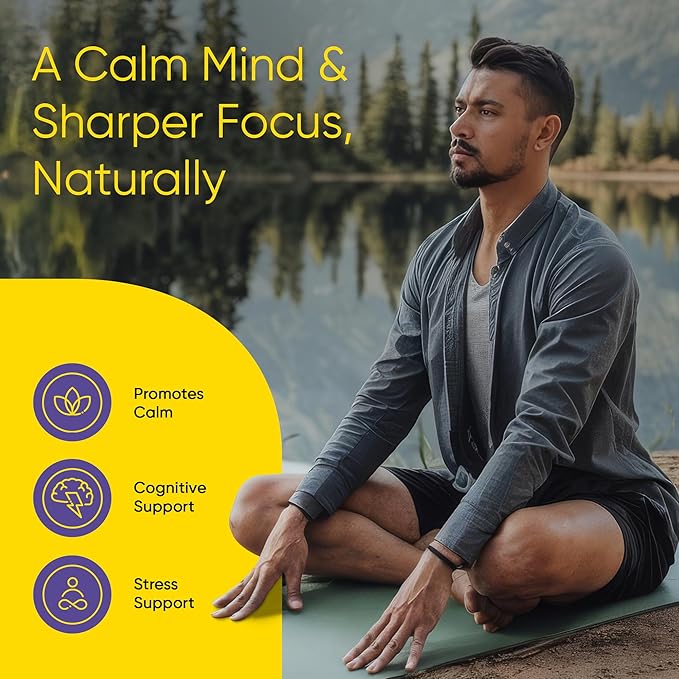 Universal U Calm + Focus Ashwagandha Chews – KSM-66® 300 mg Clinically Studied Extract for Stress Relief, Mood Balance & Calm Energy – Lemon Flavor – 60 Chews