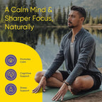 Universal U Calm + Focus Ashwagandha Chews – KSM-66® 300 mg Clinically Studied Extract for Stress Relief, Mood Balance & Calm Energy – Lemon Flavor – 60 Chews