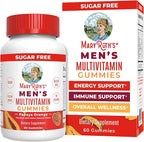 MaryRuth's Multivitamin Gummies for Men | Vitamin A, C, D, E, B6, B12, Biotin, Zinc | Energy Metabolism | Immunity | Bone Health | Cellular Health | Vegan | Non-GMO | Gluten & Sugar Free | 60 Count