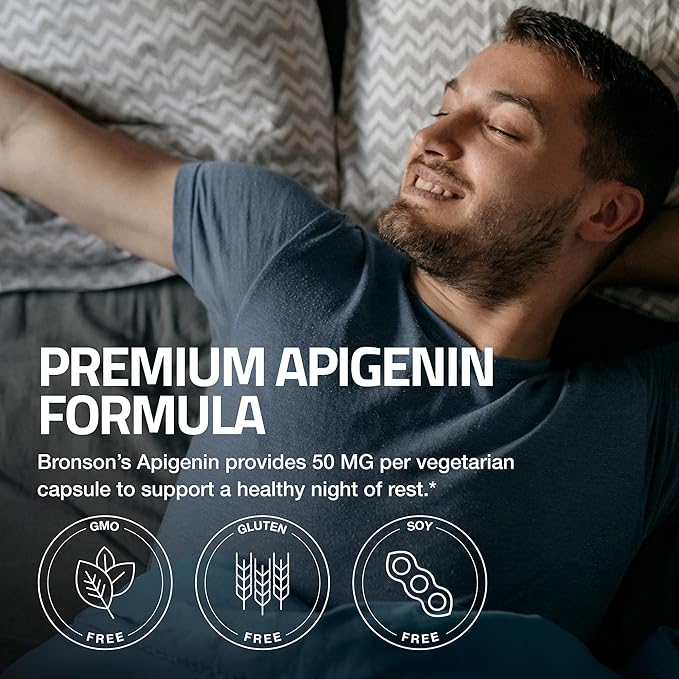 Bronson Apigenin 50mg Apium Graveolens Once Daily Formula, 90 Vegetarian Capsules