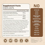 HiWell Strong Taste Mushroom Coffee 12-in-1 – Organic Ginseng, KSM-66® Ashwagandha, Lion's Mane, Reishi–Focus, Calm Energy & Immune Support–100% Fruiting Body Extracts–Vegan, Low Caffeine–30 Servings