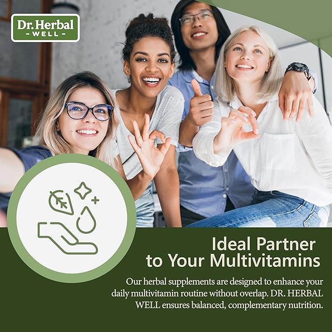DR. HERBAL WELL UTFREX Clinically Proven Urinary Tract UTI Health Supplement Natural Support Cleanse Flush Protect (No Probiotics & D-Mannose) – 60 Capsules