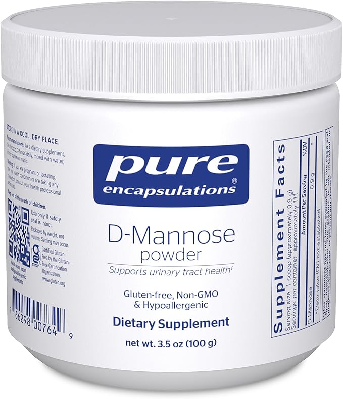 Pure Encapsulations D-Mannose Powder - for Urinary Tract Support - Urinary Tract Support & Bladder Health* - Easy Dissolve Powder - Non-GMO & Vegan - 3.5 oz