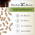 Herbal Roots Organic Beet Root Powder Capsules - 1,500mg per Serving - Certified USDA Organic - Non-GMO - 60 Count Vegan Capsules (Pack of 2)