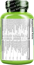 NATURELO Whole Food Multivitamin for Men 50+ - with Vitamins, Minerals, Organic Herbal Extracts - Vegan Vegetarian - for Energy, Brain, Heart and Eye Health - 240 Capsules