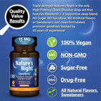 Zero Brands Nature's Night Triple Strength Quick Dissolve Melatonin 15mg with Supportive Blend | Natural Orange Flavor | 90 Count | Sugar Free, Vegan, Non-GMO, Drug Free