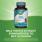 Nature's Way Standardized Milk Thistle 80% Silymarin per serving, TRU-ID Certified, Non-GMO Project Verified, Vegetarian, 120 Vegetarian Capsules, Pack of 2