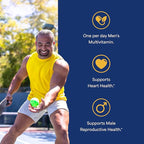 Puritan's Pride One Daily Men's Multivitamin, Dietary Supplement to Support Heart and Male Reproductive Health with Vitamin A, C, D, E, and Zinc, 3 Month Supply, 100 Count*