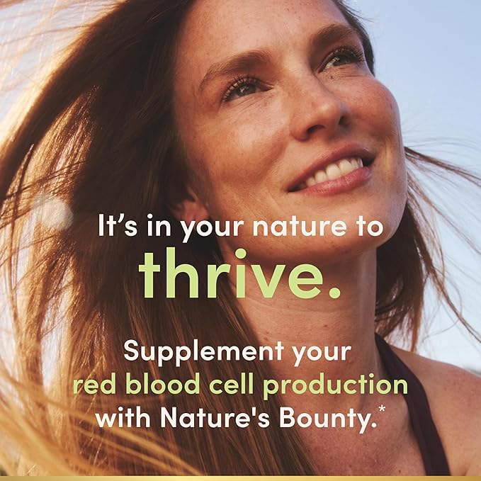 Nature’s Bounty Gentle Iron 28 mg Capsules with Vitamin C, Folic Acid, Vitamin B-12 Iron Supplement, Non-GMO, Gluten-Free, 90 Count