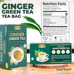 Premium Ginger Green Tea Bags Blend, Natural Green Tea with Ginger Tea Bags, Spicy and Warming Flavor Promotes Healthy Digestion, Ideal For Gift Box | 160 Tea Bags