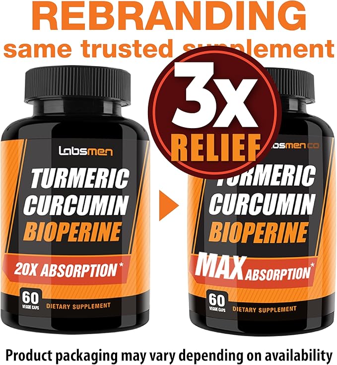 Just One Vegan Turmeric Curcumin Capsule a Day – 95% Curcuminoids Turmeric Curcumin 3X Formula with BioPerine® Black Pepper – Extra Strength – Supports Joint Comfort & Healthy Lifestyle – 2 Months