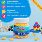 Kids Omega 3 Gummies + Calcium 400mg + Vitamin D3 K2 + C, Omega-3 DHA & EPA Supplement - No Fish Burps, No Sugar - Kids & Teens Omḛga 3 + Multivitamin Gummy for Strong Bones, Brain, Immune, Eye, 60Cts