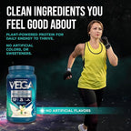 Vega Premium Protein + Supergreens, Creamy Vanilla – 20g Vegan Protein, Dairy & Gluten Free, 26.9 oz (25 Servings)