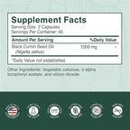 Black Seed Oil 1000mg per Serving. Non-GMO & Vegetarian Black Seed Oil Capsules 45 Day Serving. Organic Cold Pressed Black Cumin Seed. Nigella Sativa Seeds. USA Made Supplement for Men & Women