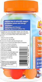 Emergen-C 750mg Vitamin C Gummies for Adults, Immune Support Gummies, Gluten Free, Strawberry, Lemon and Blueberry Flavors, Back to School Essentials - 45 Count