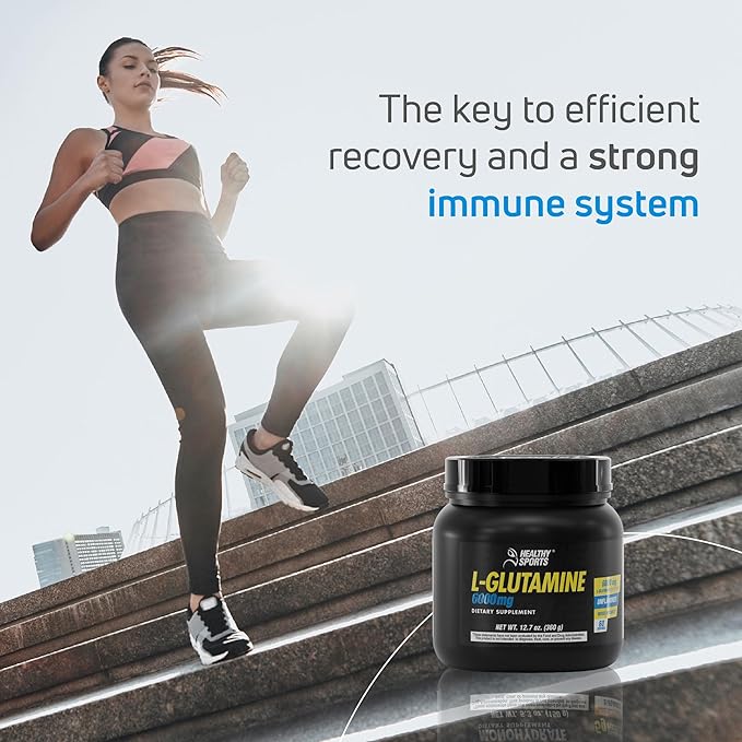 L-Glutamine Premium Powder - 6,000 mg per Serving for Muscle Recovery - Unflavored, Vegan, Non-GMO, Gluten-Free, Dairy-Free, 60 Servings for Improved Performance and Faster Recovery