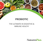 NaturesPlus GI Natural Probiotic Mega - 30 Capsules, Pack of 2 - Digestive & Immune Health - Gluten Free - 60 Total Servings