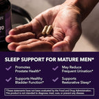 Saw Palmetto PM for Men with Melatonin 3mg - Night Time Prostate Health Supplement for Bladder and Sleep Support - Reduce Urinary Frequency - 100 Count - Vegan, Non-GMO Capsules - Over 3 Month Supply