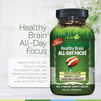 Irwin Naturals Healthy Brain All-Day Focus - 60 Liquid Soft-Gels - Boosts Mental Performance & Promotes Long-Term Brain Health - 30 Servings