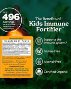 Herb Pharm Kids Immune Fortifier: Alcohol-Free Organic Immunity Supplement with Elderberry & Echinacea, Kids Immune Support | Fast Absorption, Liquid Wellness Formula, Up to 35 Week Supply, 4 oz*