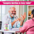B Complex with Vitamin C, Folic Acid, Iron, Choline & Magnesium - Advanced High Potency B1, B2, B3, B5, B6, B7, B9, B12 - Energy & Nervous System Support - Vegan, Non-GMO 120 Tablets
