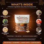 Pumpkin Seed Oil 3000mg with Saw Palmetto, Beta-Sitosterol, Zinc & BioPerine® – 180 Vegan Softgels | Prostate & Hair Growth Support | DHT Blocker | Urinary & Bladder Health | Cold-Pressed