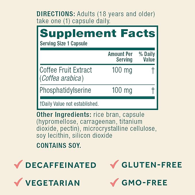 NEURIVA Original Brain Supplement for Memory, Focus & Concentration + Learning & Accuracy with Clinically Tested Nootropics Phosphatidylserine and Neurofactor, Caffeine Free, 30ct Capsules