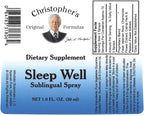 Christopher's Original Formulas Sleep Well Spray, Herbal Sleep Aid for Adults, Spray with Essential Oils for Sleep and Relaxation, Valerian Root for Sleep, Chamomile Flowers Passion Flower Extract