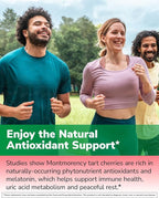 Tart Cherry Capsules, 500 mg Tart Cherry Extract Per Capsule, Montmorency Tart Cherries, Uric Acid Balance, Immune Support, Non-GMO, 60 Vegan Capsules
