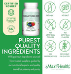 Maxi Health Fish Oil 2000mg - Omega 3 Supplement for Adults and Kids - Fruity Burst - Omega-3 Fish Oil Source of EPA/DHA Fatty Acids - Heart, Brain, Joint Health - Kosher Certified - 100 Softgels
