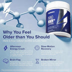 InnoSupps Inno NMN+ Supplement 500mg NAD Booster for Brain Function, Anti Aging & Cell Regeneration, Supports Cellular Energy, Muscle & Heart Health, w/Resveratrol, Niacin, & Vitamin C - 30 Servings