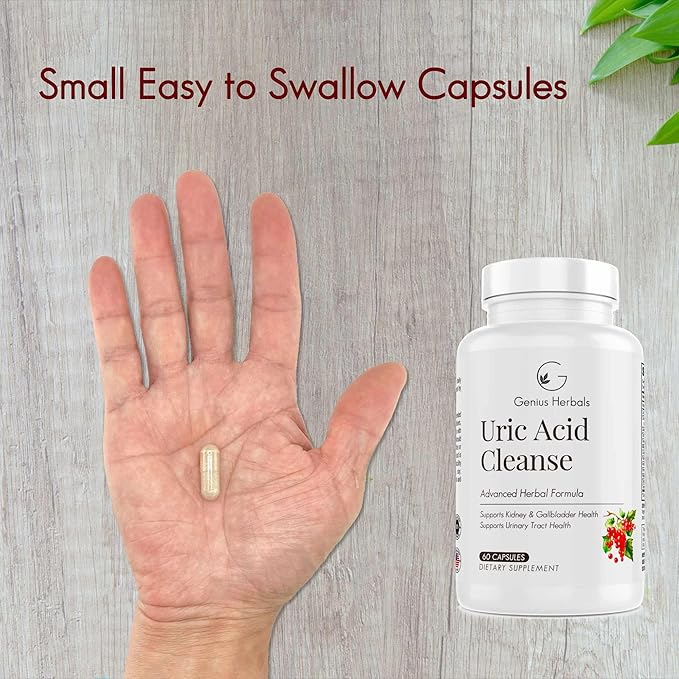 Uric Acid Cleanse – Supports Kidney, Liver, Gallbladder & Urinary Tract Health, Advanced Herbal Formula - 60 Capsules (Pack of 2)