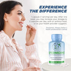 MaxLife Naturals Pure Spermidine Supplement with Trihydrochloride 3HCL 10mg - 120 Capsules Spermidine Supplements for Men and Women, Brain Focus & Cellular Vitality, Cell Renewal Support, Made in USA