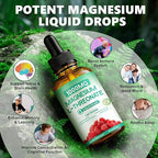Magnesium L-Threonate 1000mg, Magnesium Threonate Enriched with Theanine, Apigenin, and Lemon Balm, Designed to Support Brain Health, Sleep & Memory, Featuring a Natural Raspberry Flavor, 60ml(1 Pack)
