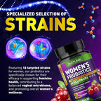 Probiotics for Women - 60 Billion CFUs, 16 Strains, with Cranberry, D-Mannose & Prebiotics - Supports Digestive, Immune, & Vaginal Health - Non-GMO, Dairy & Gluten-Free - 60 Veggie Capsules