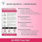 GoLive Prebiotic and Probiotic for Women, Men, Kids. Berry Pomegranate Synbiotic Powder w/ L-Glutamine, Vitamin D3, Electrolytes. For Gut Health, Digestion, Metabolism, Immunity 15-50B CFUs.