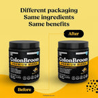 ColonBroom Premium Powder Supplement (Strawberry, 50 Servings) - Colon Broom Psyllium Husk Fiber Powder Drink - Gluten Free, Non-GMO Colon Cleanse for Bloating Relief & Gut Health